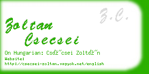 zoltan csecsei business card